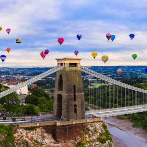 Balloons Bridge Bristol Suspension Bridge Cloud England Hot Air Balloon landscape Panorama United Kingdom