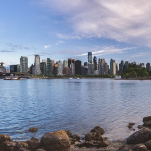 City cityscape Clouds Panorama skyline Sunset Vancouver